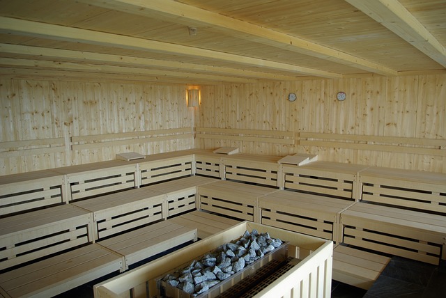 Interiér finské sauny